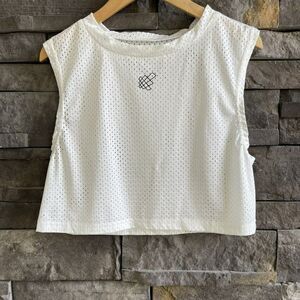 Jed North Women’s White Crop Jersey Top Size Small‎